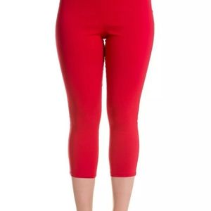 HellBunny Red Retro Capris - Pedal Pushers